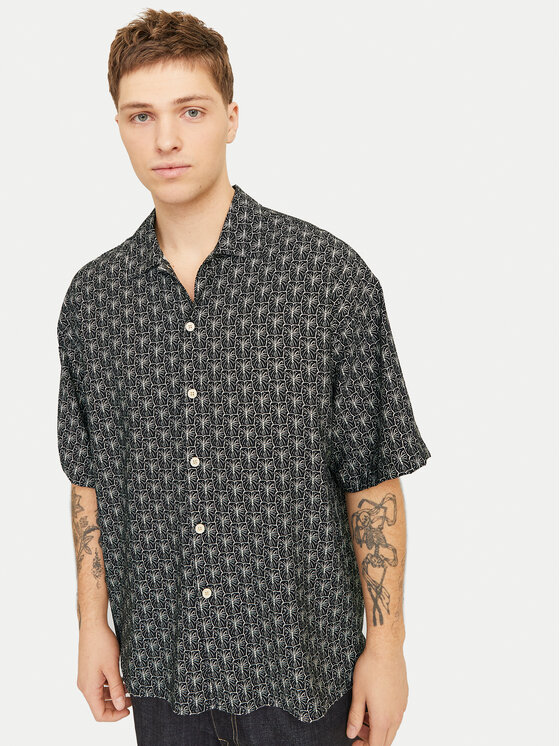 Jack & Jones Jack & Jones Koszula Marshall 12271103 Czarny Wide Fit