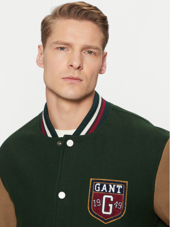 Gant Gant Μπόμπερ μπουφάν Varsity 7006483 Πράσινο Regular Fit