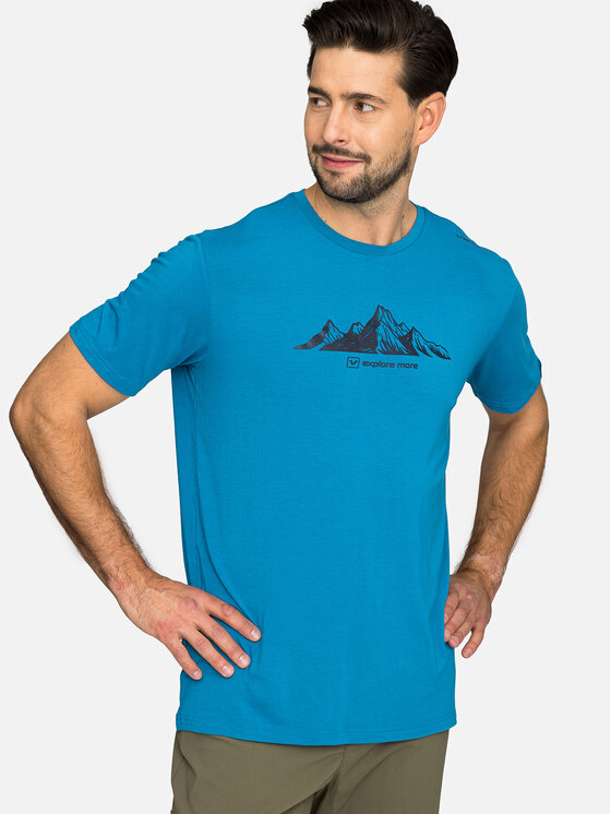 Viking Viking T-Shirt Lenta Bamboo Light Man Niebieski Regular Fit