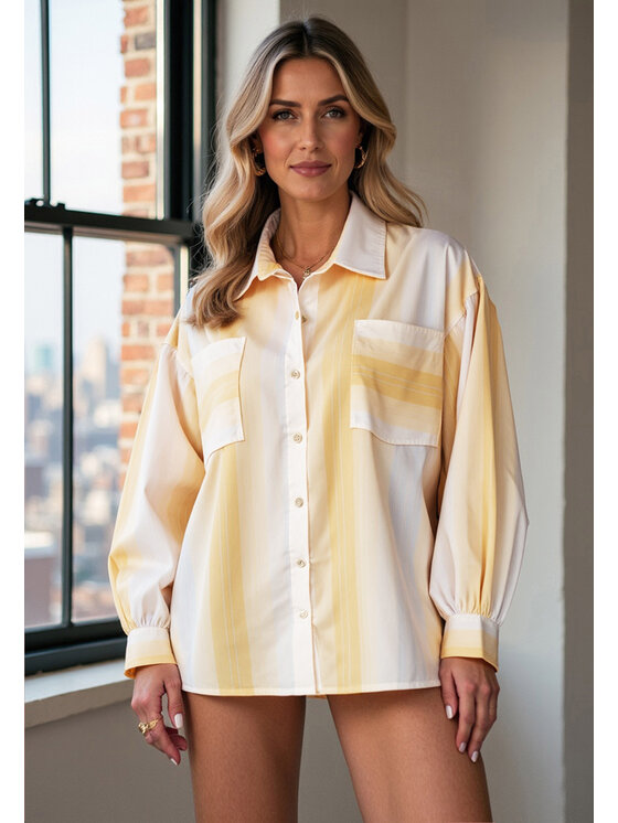 FIGL FIGL Camicia M1144 Giallo Oversize