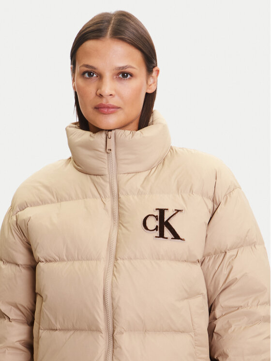 Calvin Klein Jeans Calvin Klein Jeans Μπουφάν πουπουλένιο Graphic Logo LV047D503G Μπεζ Regular Fit