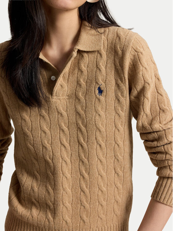 Polo Ralph Lauren Polo Ralph Lauren Svetr 211972132002 Světle hnědá Regular Fit