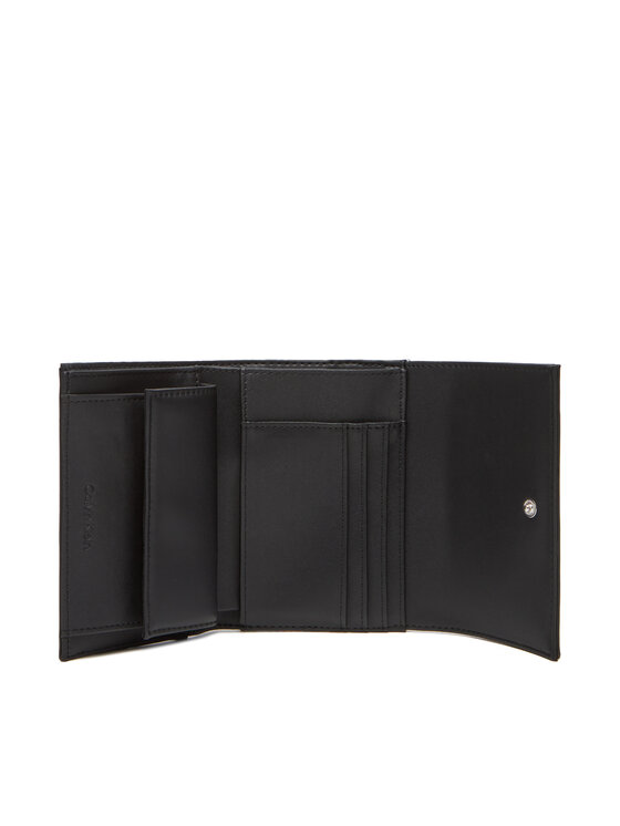 Calvin Klein Calvin Klein Mali ženski novčanik Ck Re-Lock Medium Trifold LV04F1035G Crna