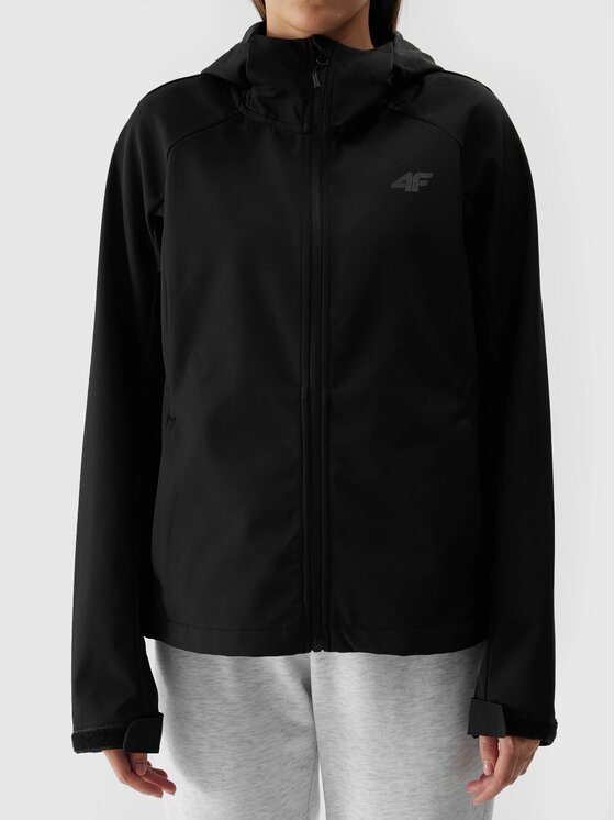 4F 4F Softshellová bunda 4FWSS24TSOFF216-20S Čierna Regular Fit