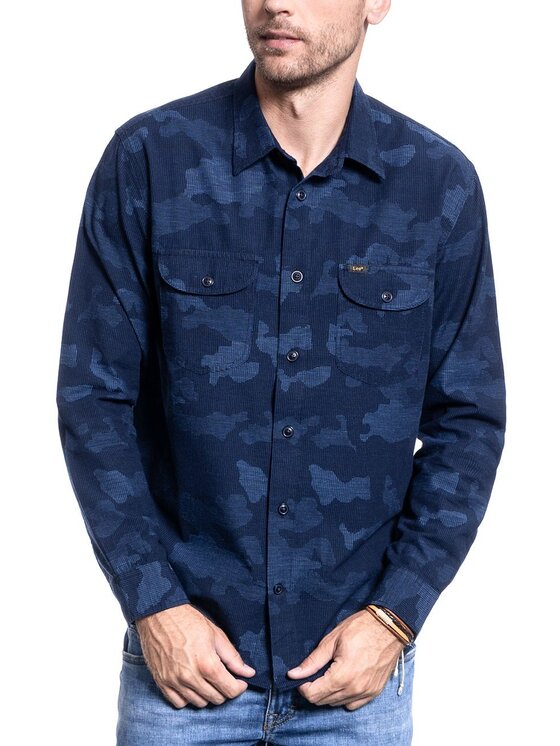 Lee Lee Camicia WORKER SHIRT Blu Regular Fit
