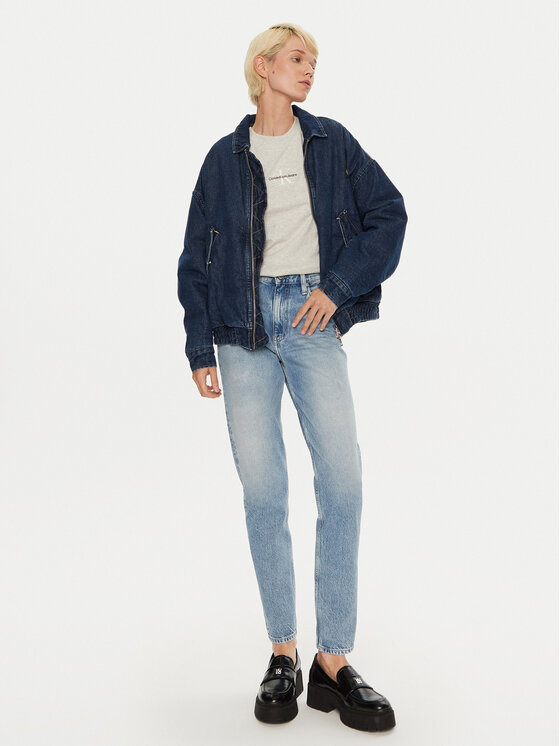 Calvin Klein Jeans Calvin Klein Jeans Тишърт Monologo J20J223563 Сив Slim Fit