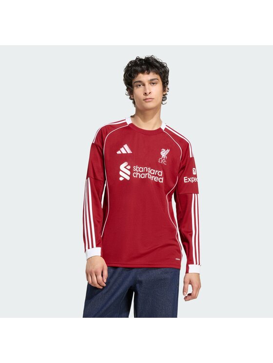 adidas adidas Koszulka techniczna Liverpool FC 25/26 Long Sleeve Home Jersey Czerwony Slim Fit