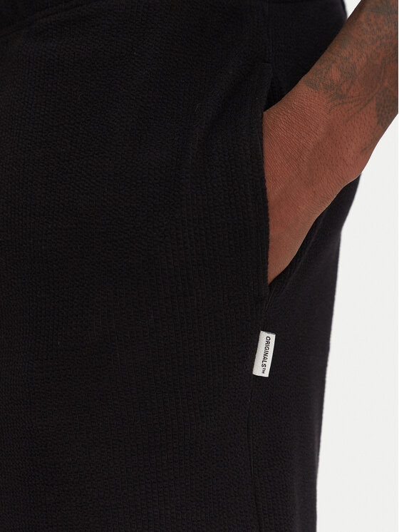Jack & Jones Jack & Jones Set polo și pantaloni scurți Slington 12281841 Negru Relaxed Fit