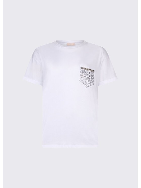 Liu Jo Liu Jo T-Shirt WA6372JS923P9444 Biały Regular Fit