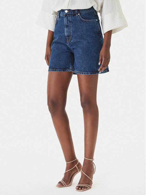 HUGO HUGO Pantaloncini di jeans Gelita_2 50559976 Blu scuro Regular Fit