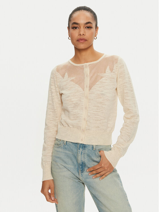PINKO PINKO Kardigán Mask 103551 A1WR Bézs Regular Fit