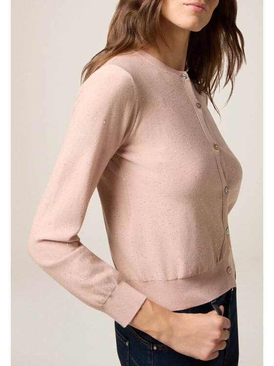 Oltre Oltre Cardigan M503J005265N006 Rosa Slim Fit