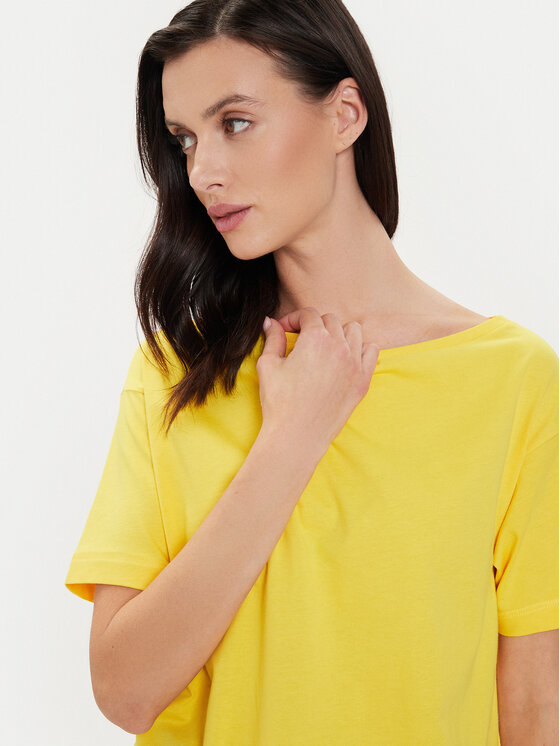 Sisley Sisley Marškinėliai 3096L400N Geltona Relaxed Fit