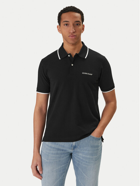 Guess Jeans Guess Jeans Polokošile M6RP24 KCJV1 Černá Regular Fit