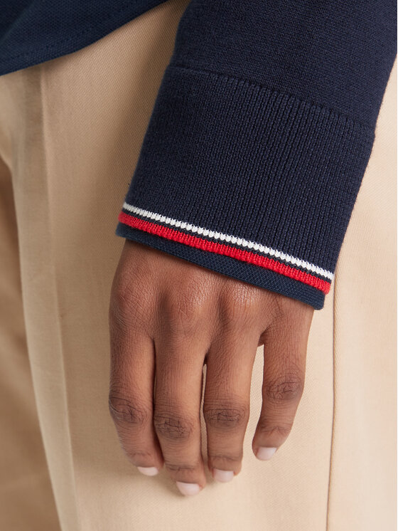 Tommy Hilfiger Tommy Hilfiger Sweter WW0WW44984 Granatowy Regular Fit