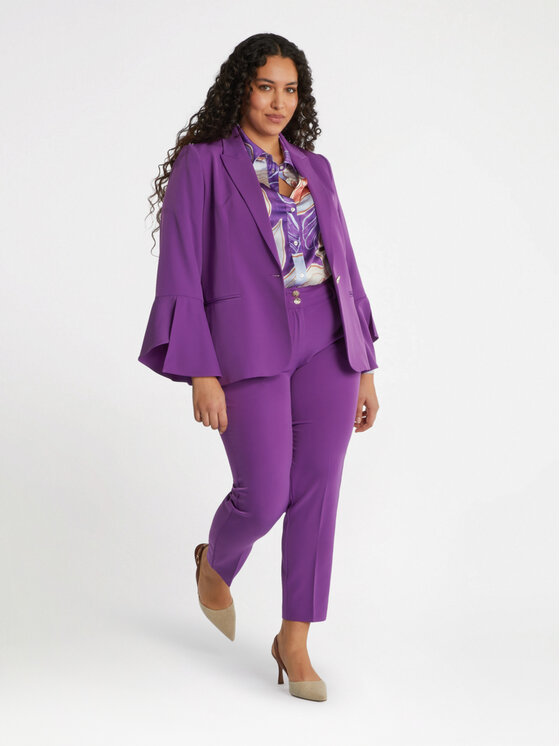 Fiorella Rubino Fiorella Rubino Marynarka Q500T000177N029 Fioletowy A-Line Fit