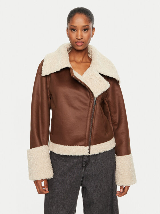 BARDOT BARDOT Cappotto in shearling Finn 59543JB1 Marrone Regular Fit