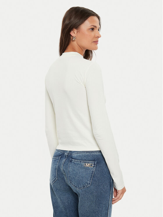 Guess Guess Majica Colette V4YI23 KCDH1 Écru Slim Fit