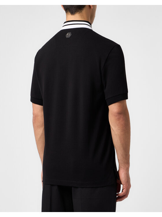 PHILIPP PLEIN PHILIPP PLEIN Polo 31303 Czarny Slim Fit
