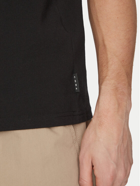 Jack&Jones Jack&Jones Тениска с яка и копчета Fusion 12273127 Черен Regular Fit