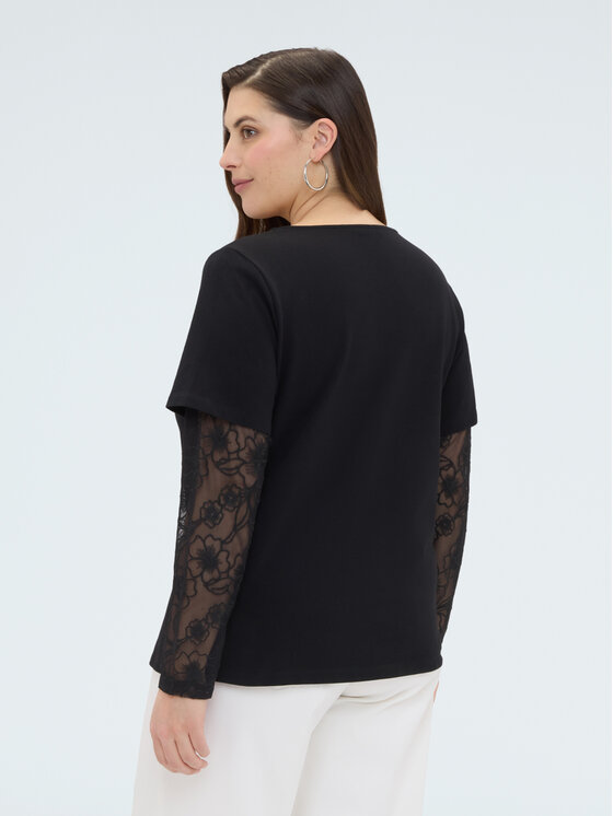 Fiorella Rubino Fiorella Rubino Bluzka G08KL009087N033 Czarny Regular Fit