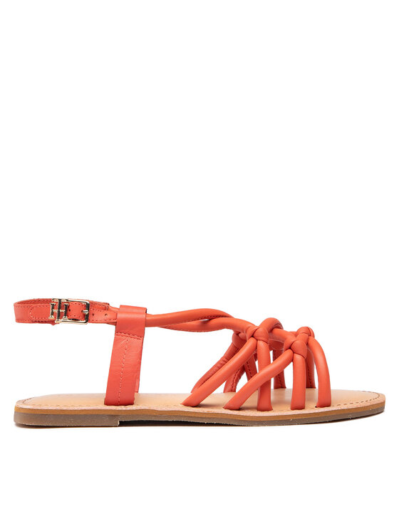 Sandale Tommy Hilfiger Flat Strappy Sandal FW0FW06668 Rustic Clay SN2