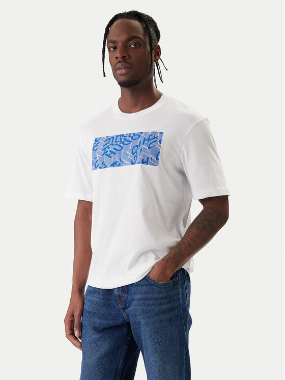 HUGO HUGO Тишърт Nierofix 50554369 Бял Regular Fit