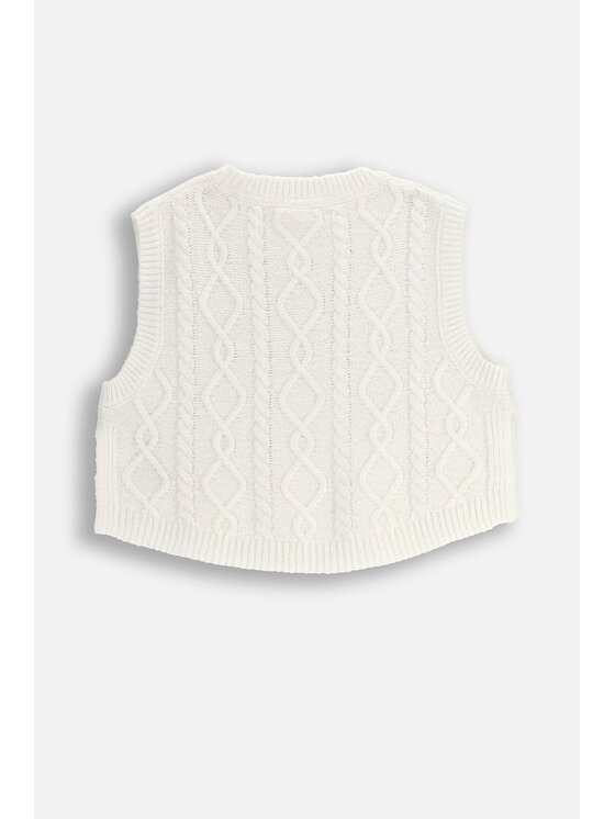 Coccodrillo Coccodrillo Sweter ZC5172801WGJ-003 Kremowy Regular Fit