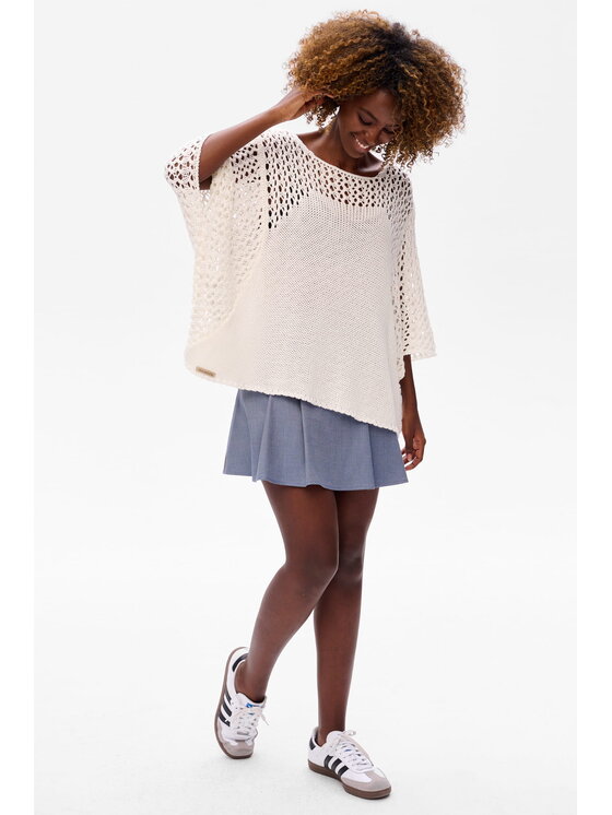 blue shadow blue shadow Sweter Paka Paka Écru Regular Fit