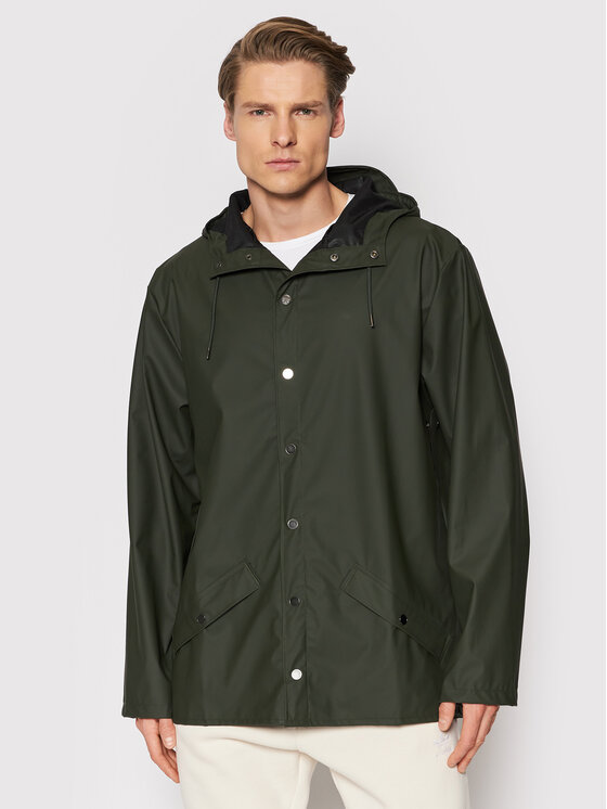 Rains Rains Kurtka przeciwdeszczowa Unisex 12010 Zielony Regular Fit