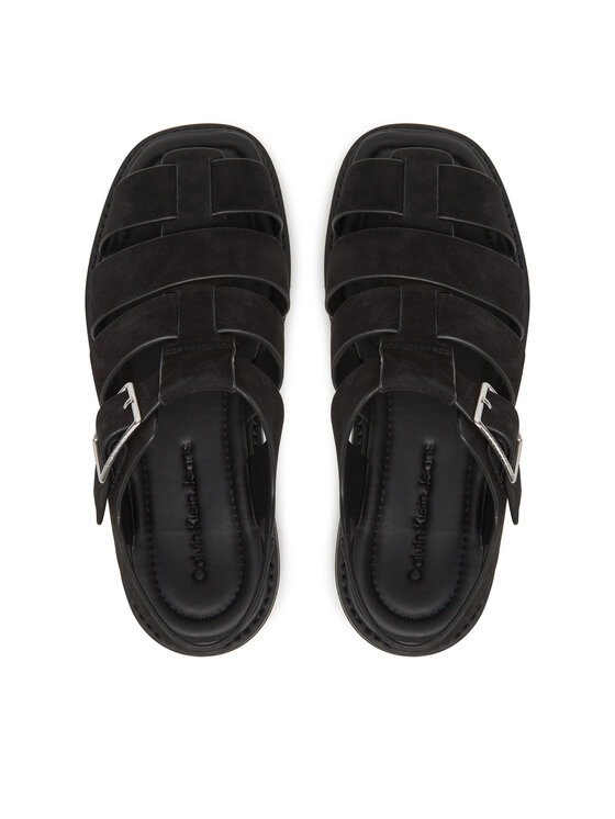 Calvin Klein Jeans Calvin Klein Jeans Sandały Fisherman Hw Sandal Lth YW0YW01962 Czarny
