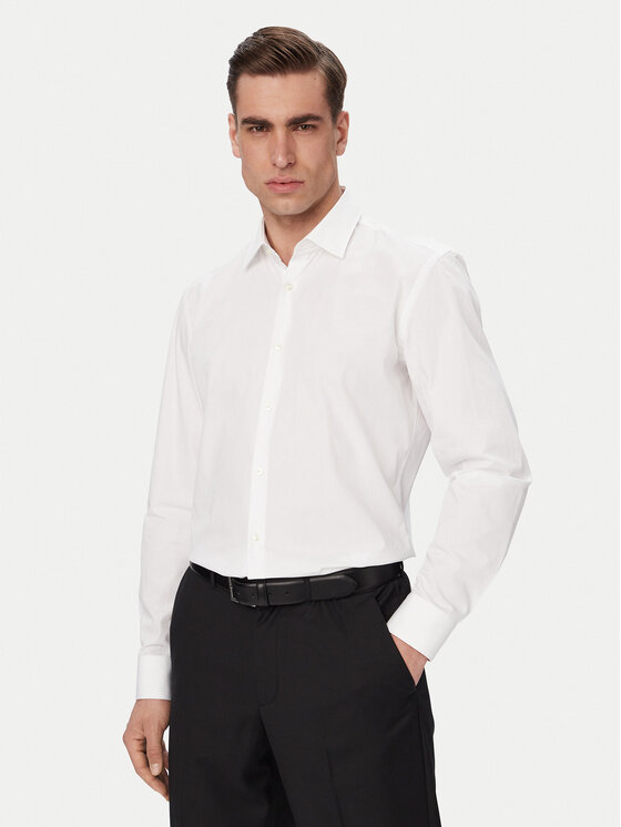 HUGO Cămașă Koey 50561154 Alb Slim Fit