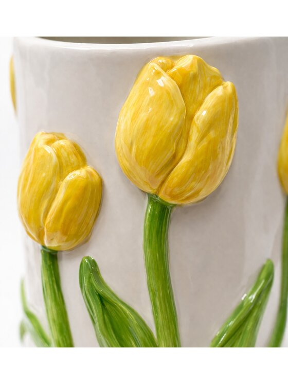 MIAhome MIAhome Wazon ceramiczny z tulipanami TULIPANO Żółty