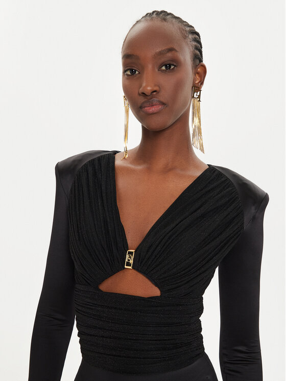 Elisabetta Franchi Elisabetta Franchi Kezeslábas TU-019-46E2 Fekete Slim Fit