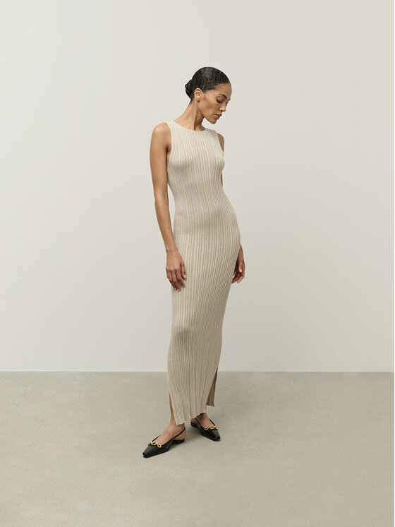 La Mania La Mania Vestito da giorno LOU Beige Classic Fit