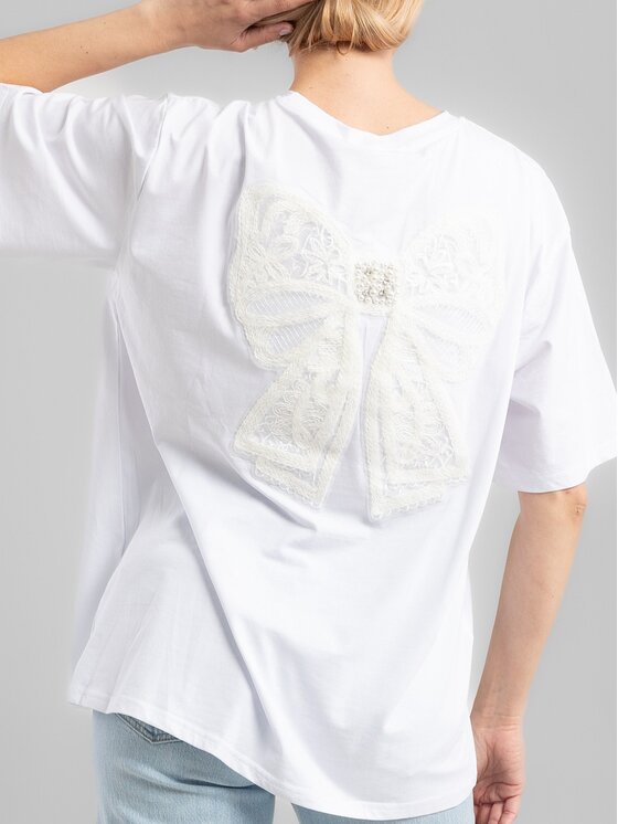 Perso Perso T-Shirt TCE245521F Bílá Regular Fit