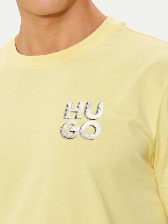HUGO Hugo Тишърт Detzington241 50508944 Жълт Regular Fit
