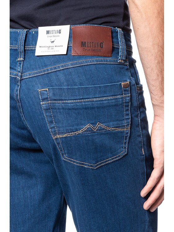 Mustang Mustang Szorty jeansowe WASHINGTON SHORTS Niebieski Slim Fit