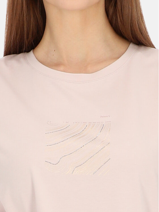 Potis & Verso Potis & Verso T-Shirt Mercy Różowy jasny Regular Fit