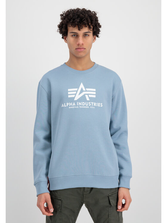 Alpha Industries Alpha Industries Bluza Basic Sweatshirt Błękitny Regular Fit