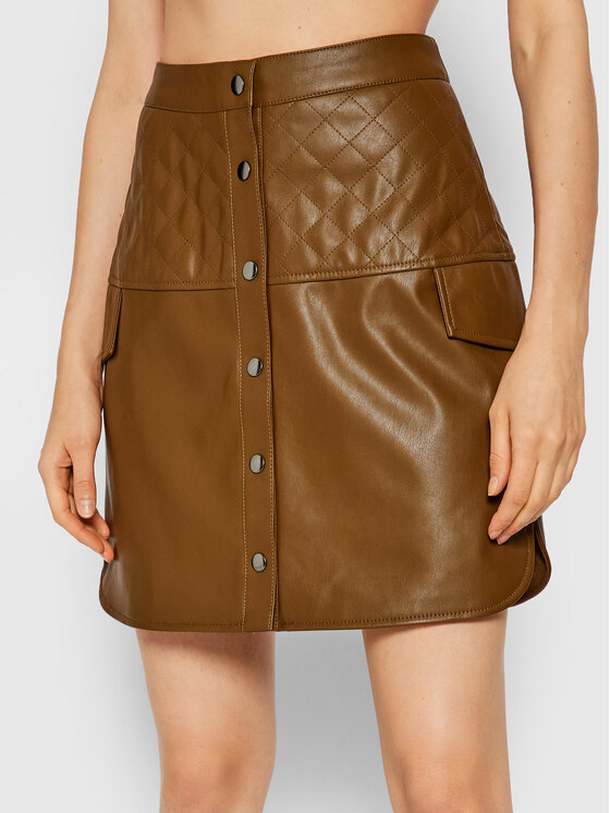 Vero Moda Krilo iz umetnega usnja Loving 10252282 Rjava Regular Fit