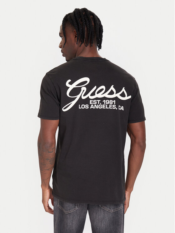 Guess Guess Marškinėliai M5BI70 I3Z14 Juoda Regular Fit