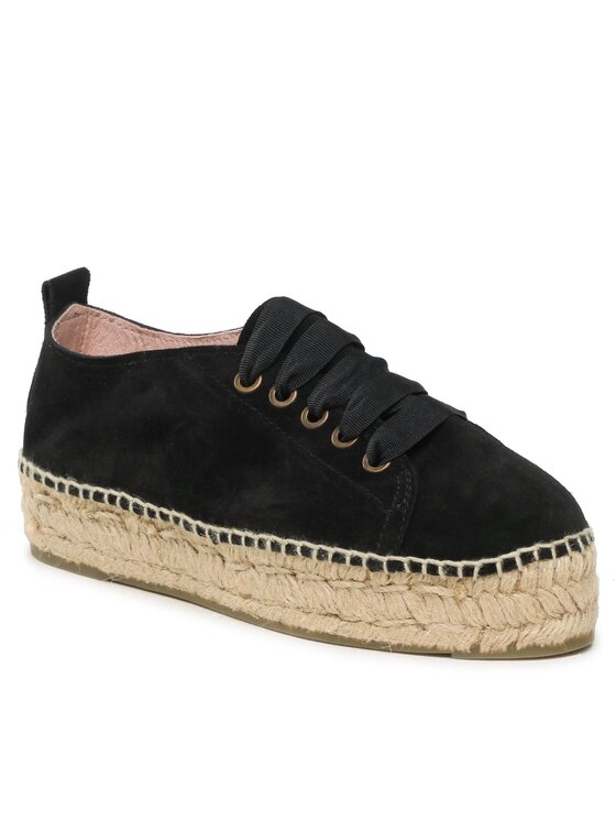 Manebi Manebi Espadrilles Lace-Up Espadrilles K 1.0 E0 Fekete