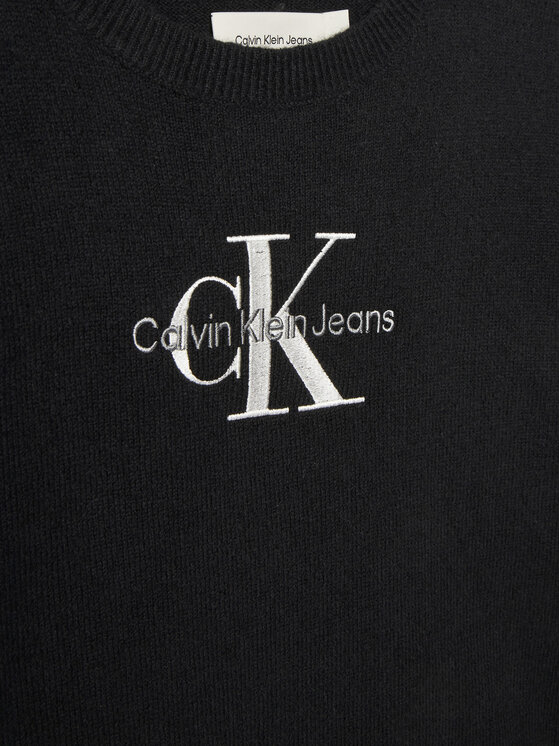 Calvin Klein Jeans Calvin Klein Jeans Svetr Monologo IG0IG02830 D Černá Regular Fit