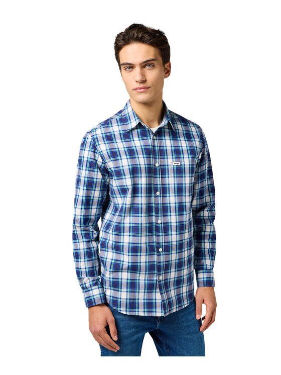 Wrangler Wrangler Camicia 112362767 Blu Regular Fit