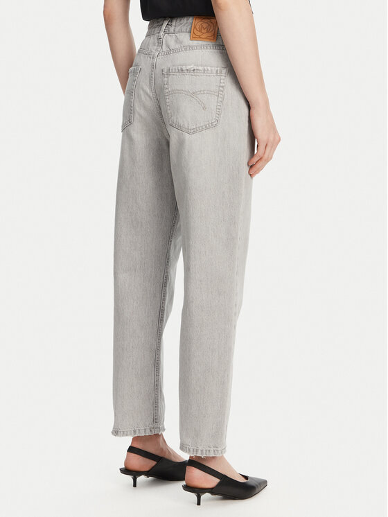 Marella Marella Blugi Tomboy 2513181044 Gri Straight Fit