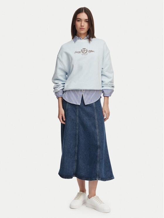 Tommy Hilfiger Tommy Hilfiger Дънкова пола WW0WW49570 Син Regular Fit