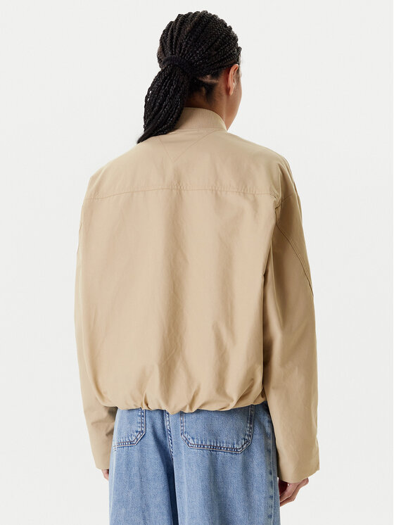 Tommy Hilfiger Tommy Hilfiger Bomber striukė WW0WW45619 Smėlio Relaxed Fit