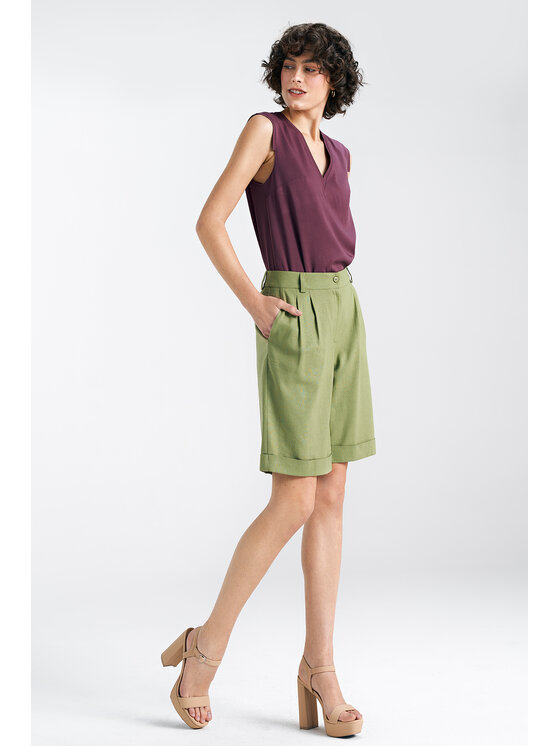 NIFE NIFE Elegantní šaty SD86 Zelená Relaxed Fit