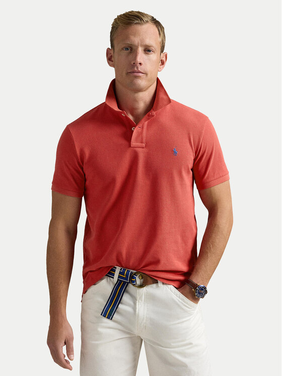 Polo Ralph Lauren Polo 710536856443 Rosso Slim Fit, taglia : XL